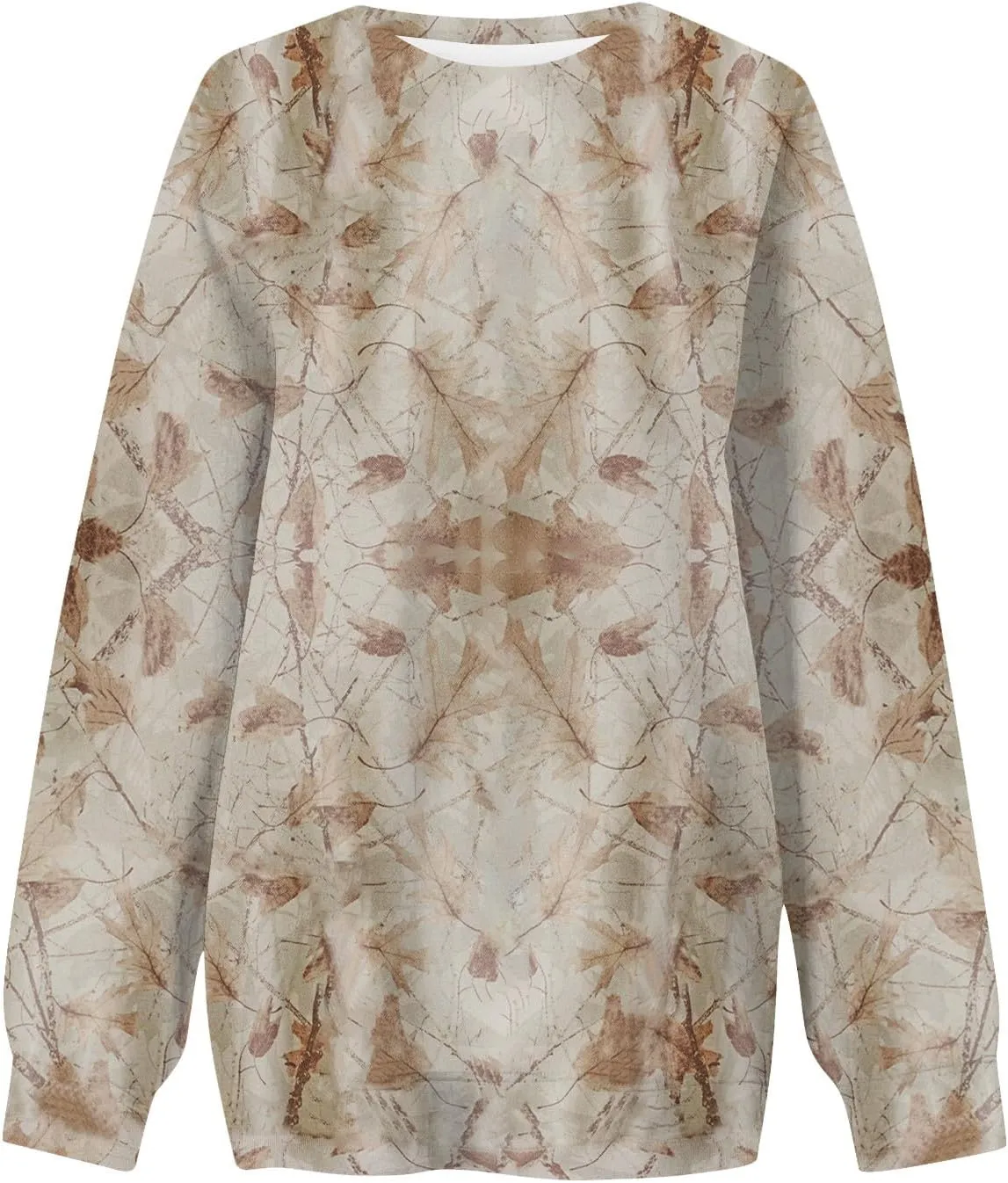 Women's Camo Hoodies Sweatshirt Maple Leaf Print Oversized Fleece Sweatshirts Classic Print Pullover with Pocket