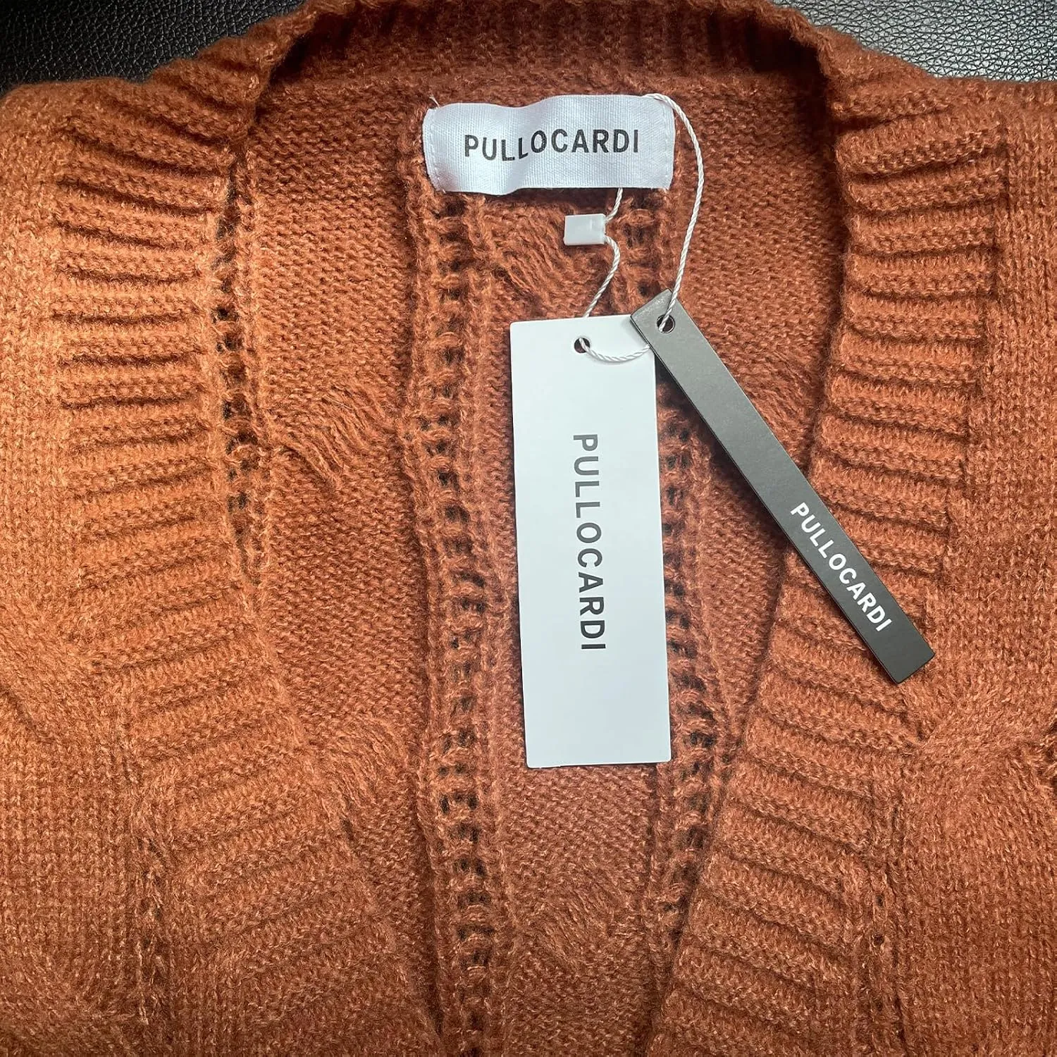 Women's Cardigan Sweaters Long Open Front Cardigans Long Sleeve Chunky Cable Knit Cardigan with 2 Pockets