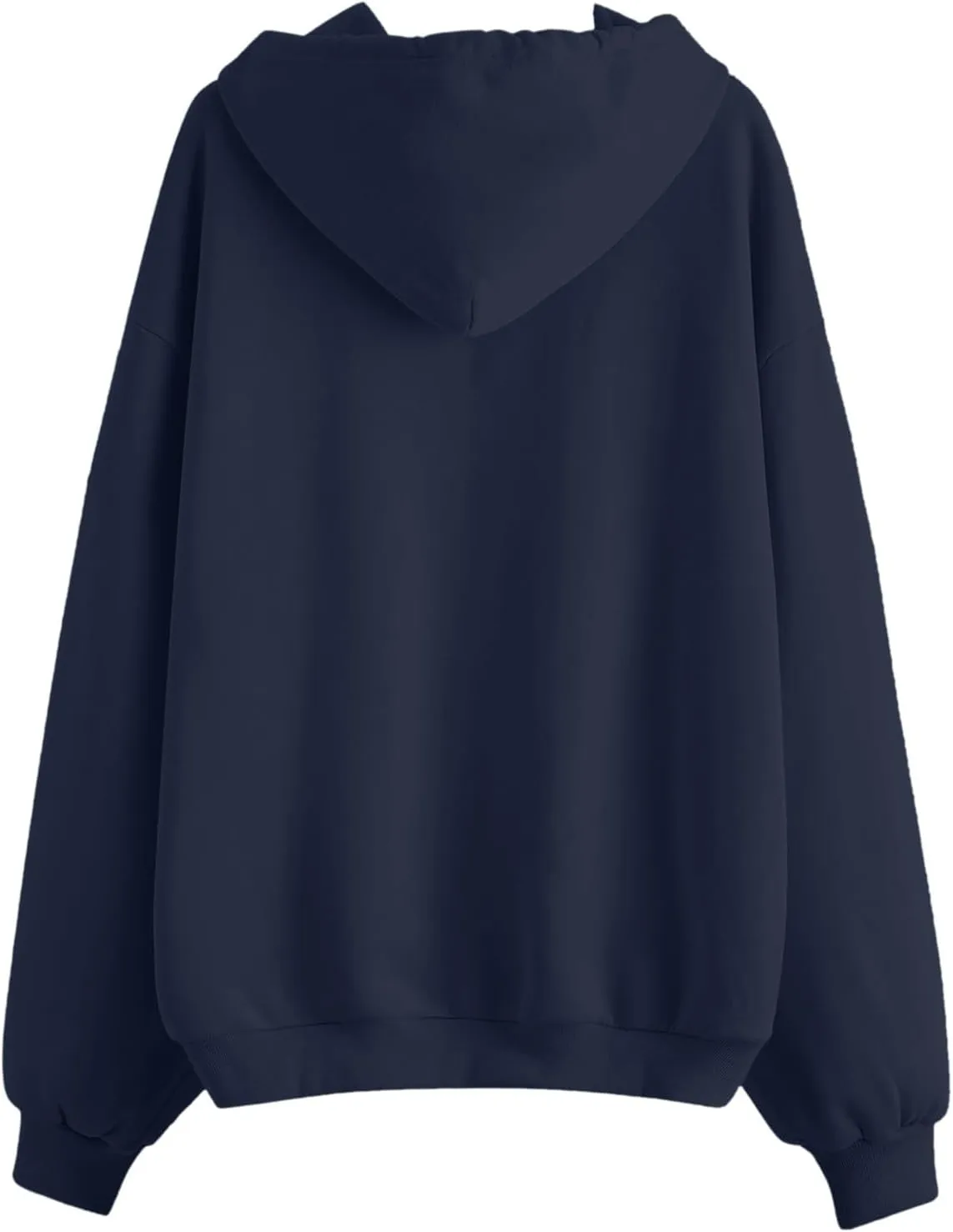 Womens Classic Zip Solid Sweatshirt Casual Long Sleeve Hoodies Crewneck Soft Lightweight Pullover Workout Fall Clothes