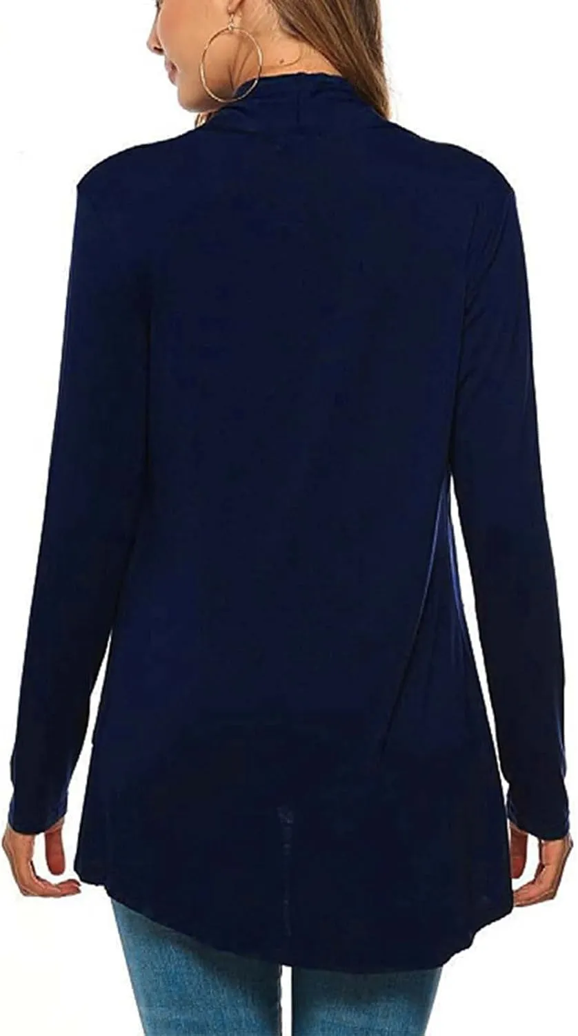 Women's Fall Fashion Cardigans Long Sleeve Open Front Cardigan Comfortable Casual Sweater with Pockets