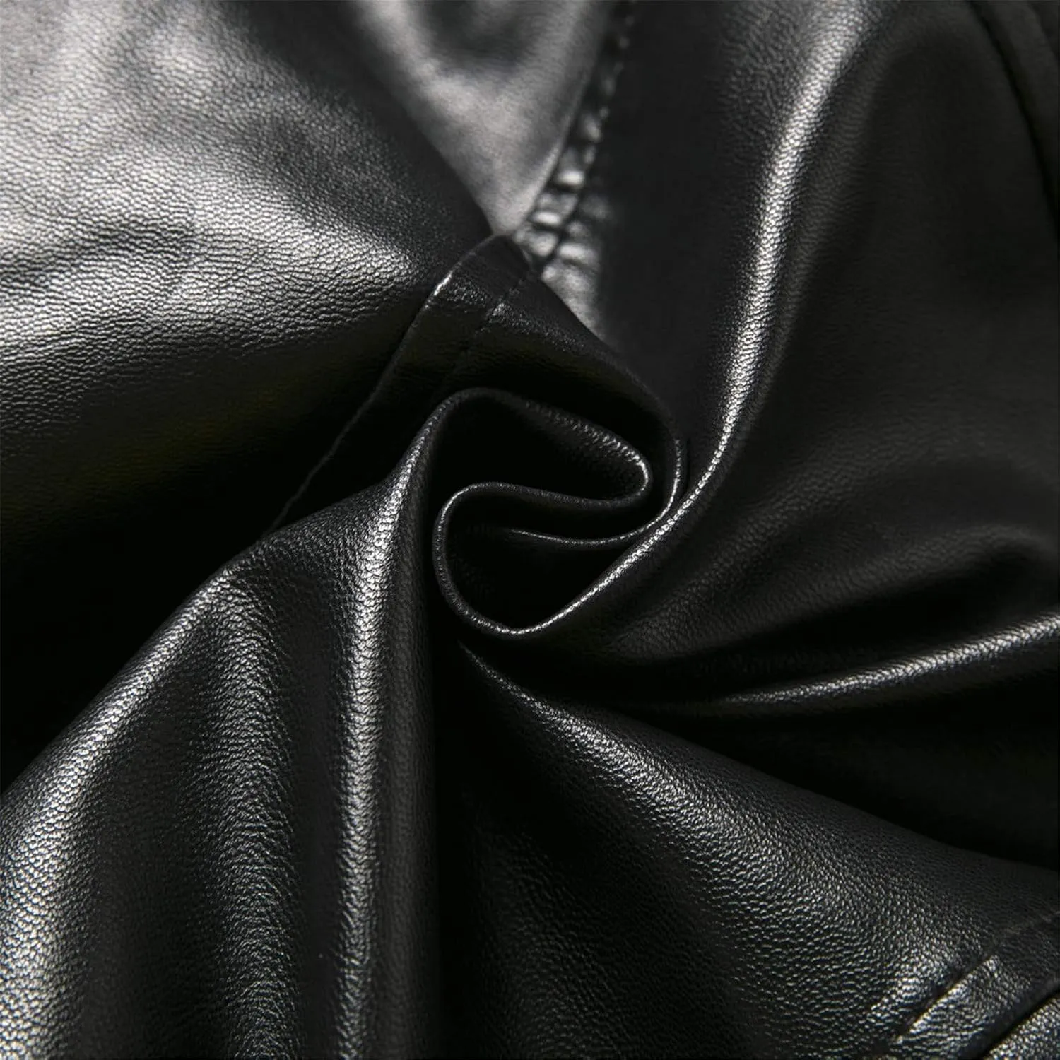 Women's Faux Leather Sherpa Lined Motorcycle Jacket Sheepskin Aviator Leather Jacket Zip Assymetrical Bomber Jackets