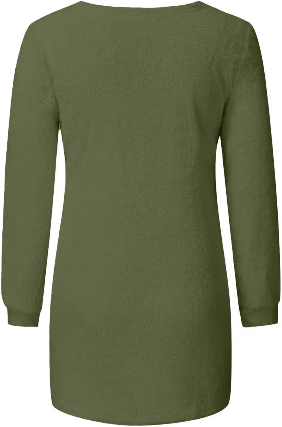 Women's Fuzzy Sweater Fashionable Long Sleeve Pullover Loose Fluffy Plush Jumper Sweater Crewneck Soft Comfy Tops