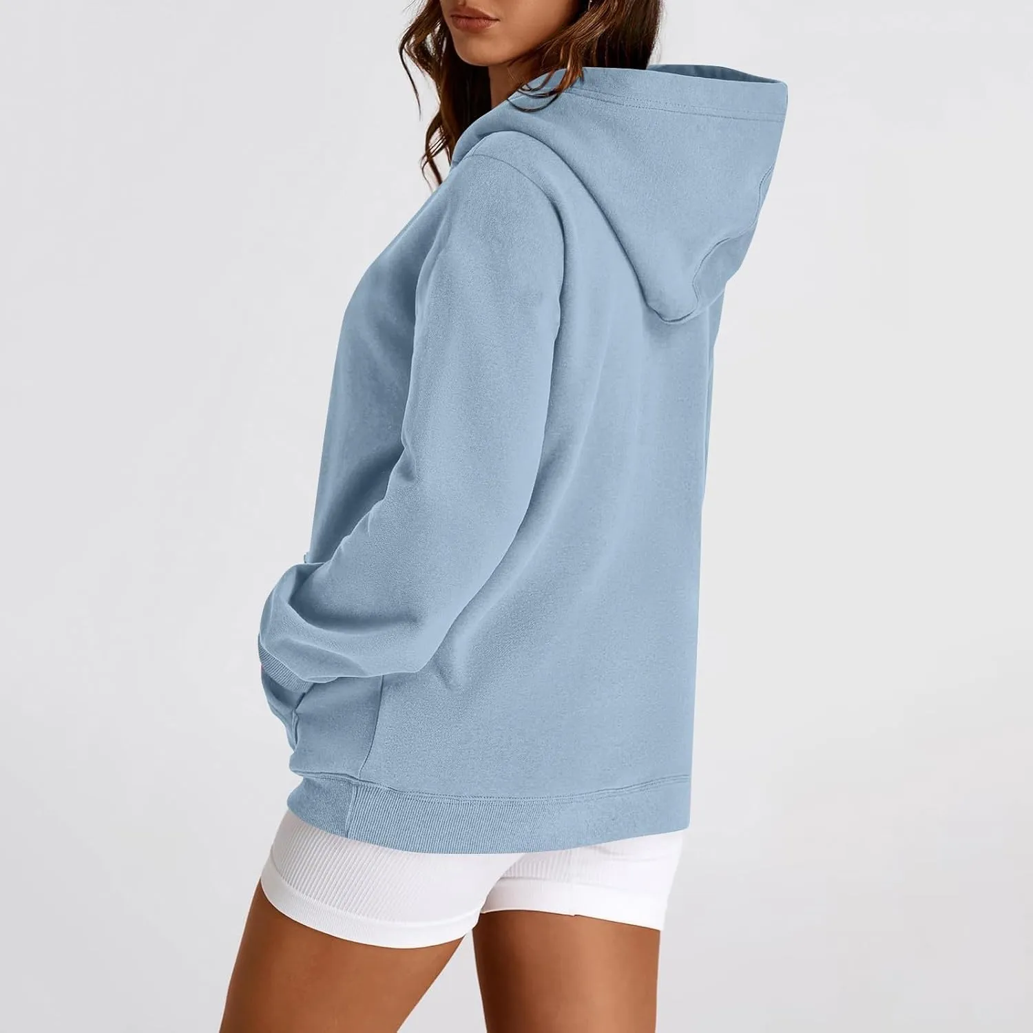Womens Hoodie Pullover Trendy Oversized Hooded Seweatshirts with Pockets Comfy Soft Hoodies Y2k Clothes Outfits