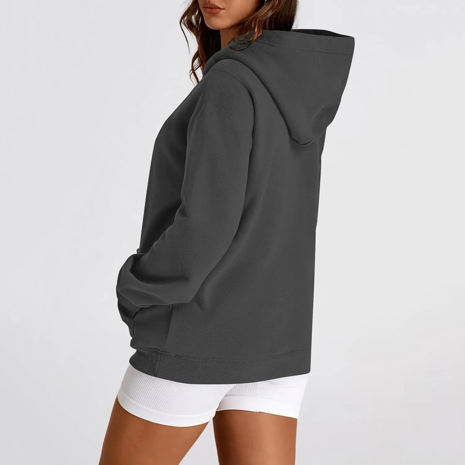 Womens Hoodie Pullover Trendy Oversized Hooded Seweatshirts with Pockets Comfy Soft Hoodies Y2k Clothes Outfits