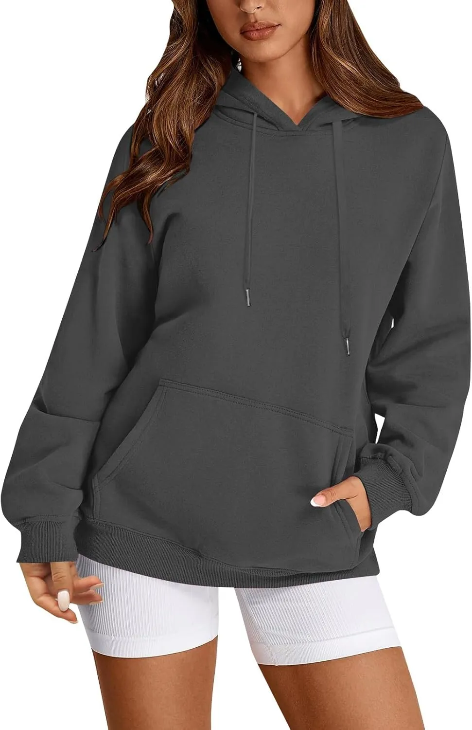 Womens Hoodie Pullover Trendy Oversized Hooded Seweatshirts with Pockets Comfy Soft Hoodies Y2k Clothes Outfits