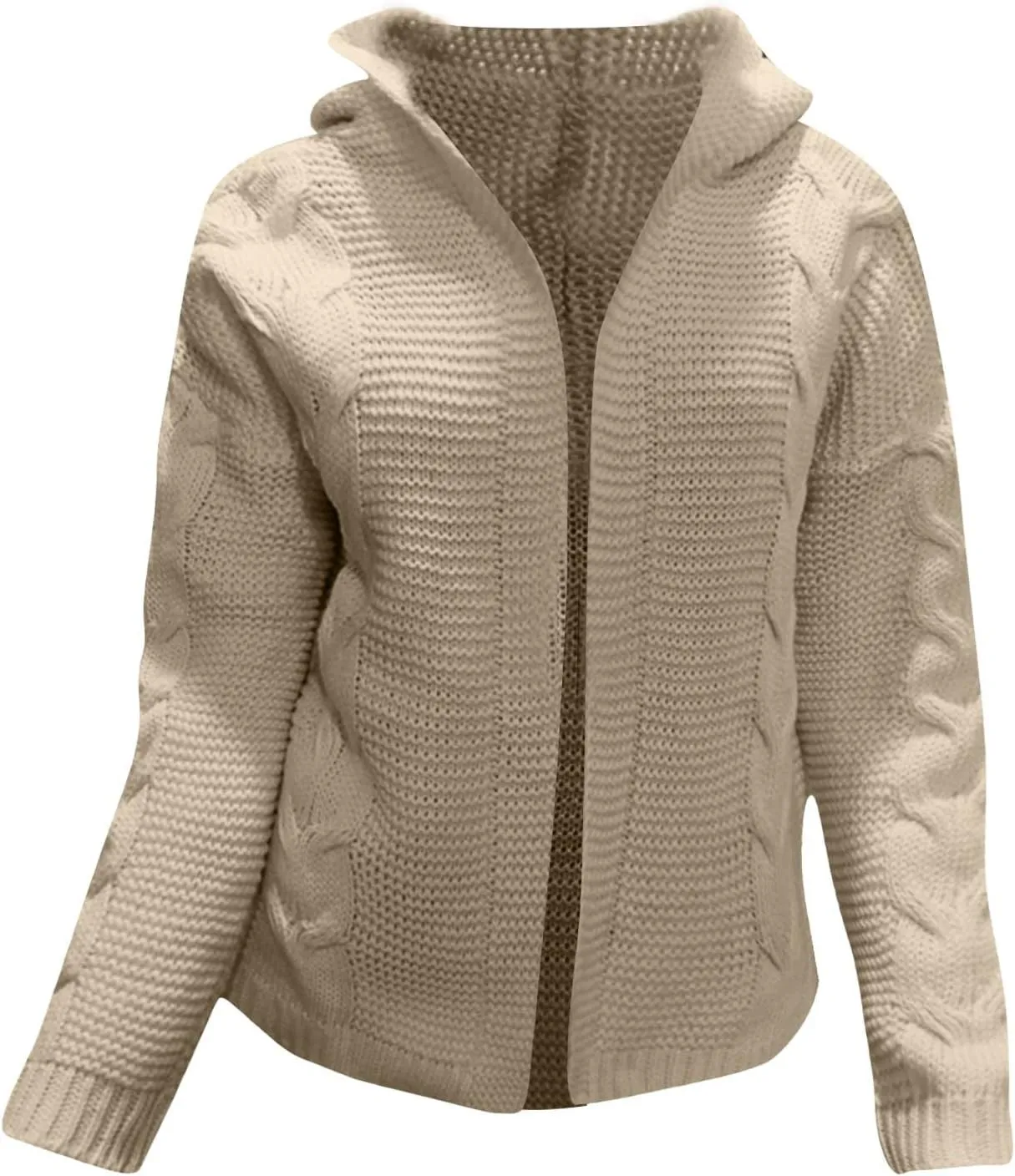 Women's Knit Pocket Cardigan Long Sleeve Sweater Casual Loose Sweater Jacket Hearth and Plow