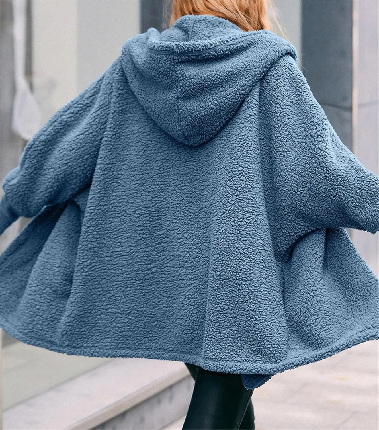 Women's Long Sleeve Soft Chunky Knit Sweater Open Front Cardigans Outwear Coat