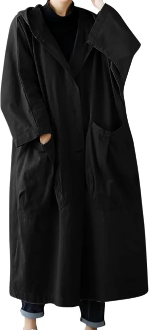 Womens Long Trench Coat Winter Coat Lapel Womens Long Outwear Women'S Coat Fall Overcoat with Belt Cropped Trench