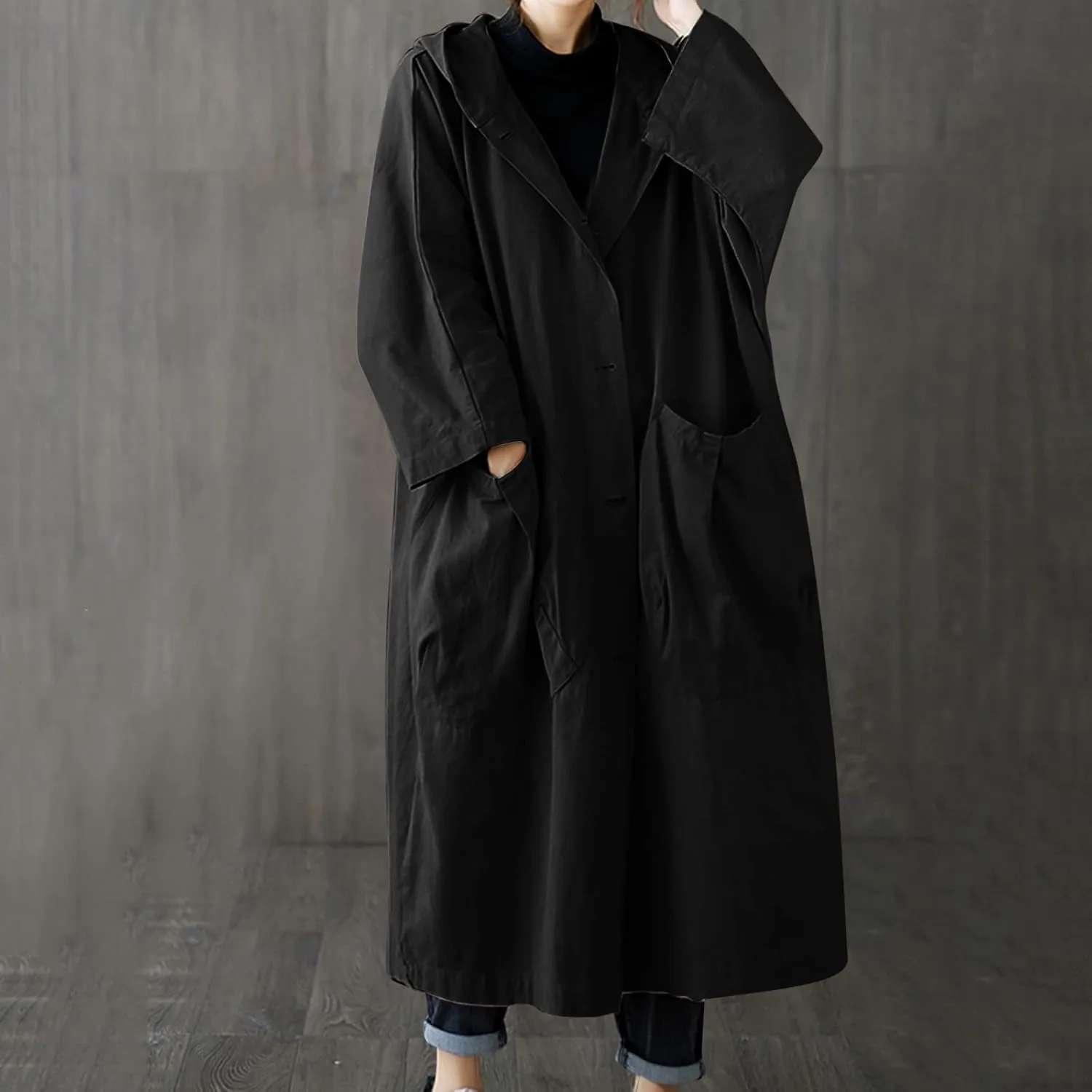 Womens Long Trench Coat Winter Coat Lapel Womens Long Outwear Women'S Coat Fall Overcoat with Belt Cropped Trench
