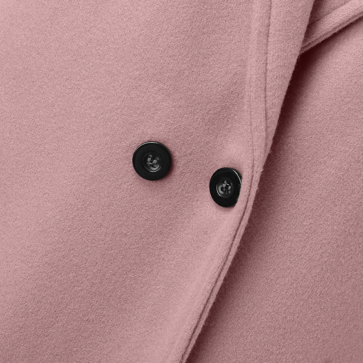Womens Long Trench Coats Notch Lapel Double Breasted Pea Coats Mid Long Wool Blend Overcoat Winter Jackets Outwear