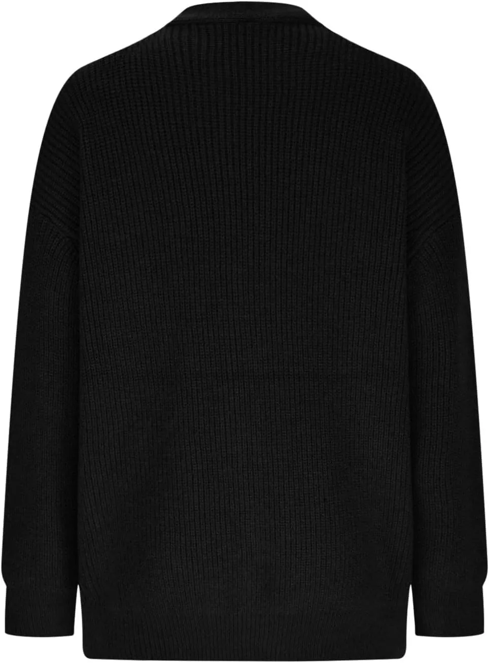 Women's Oversized Cardigan 2023 Button Down Open Front V Neck Solid Cardigans Chunky Knit Loose Casual Dropped Sweaters