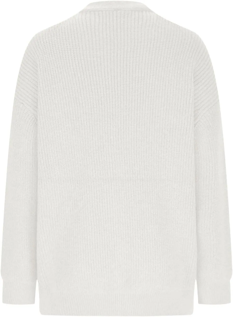 Women's Oversized Cardigan 2023 Button Down Open Front V Neck Solid Cardigans Chunky Knit Loose Casual Dropped Sweaters