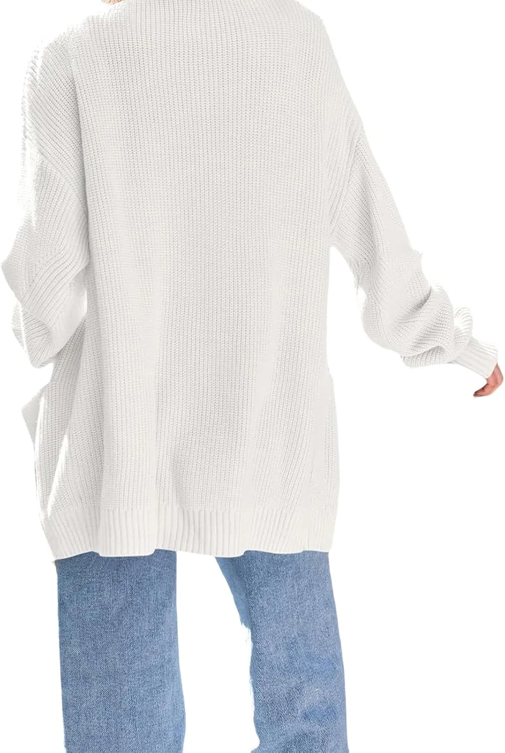 Womens Oversized Cardigans Casual Loose V Neck Cardigan Sweater Ribbed Knit Open Front Sweaters Warm Outfits