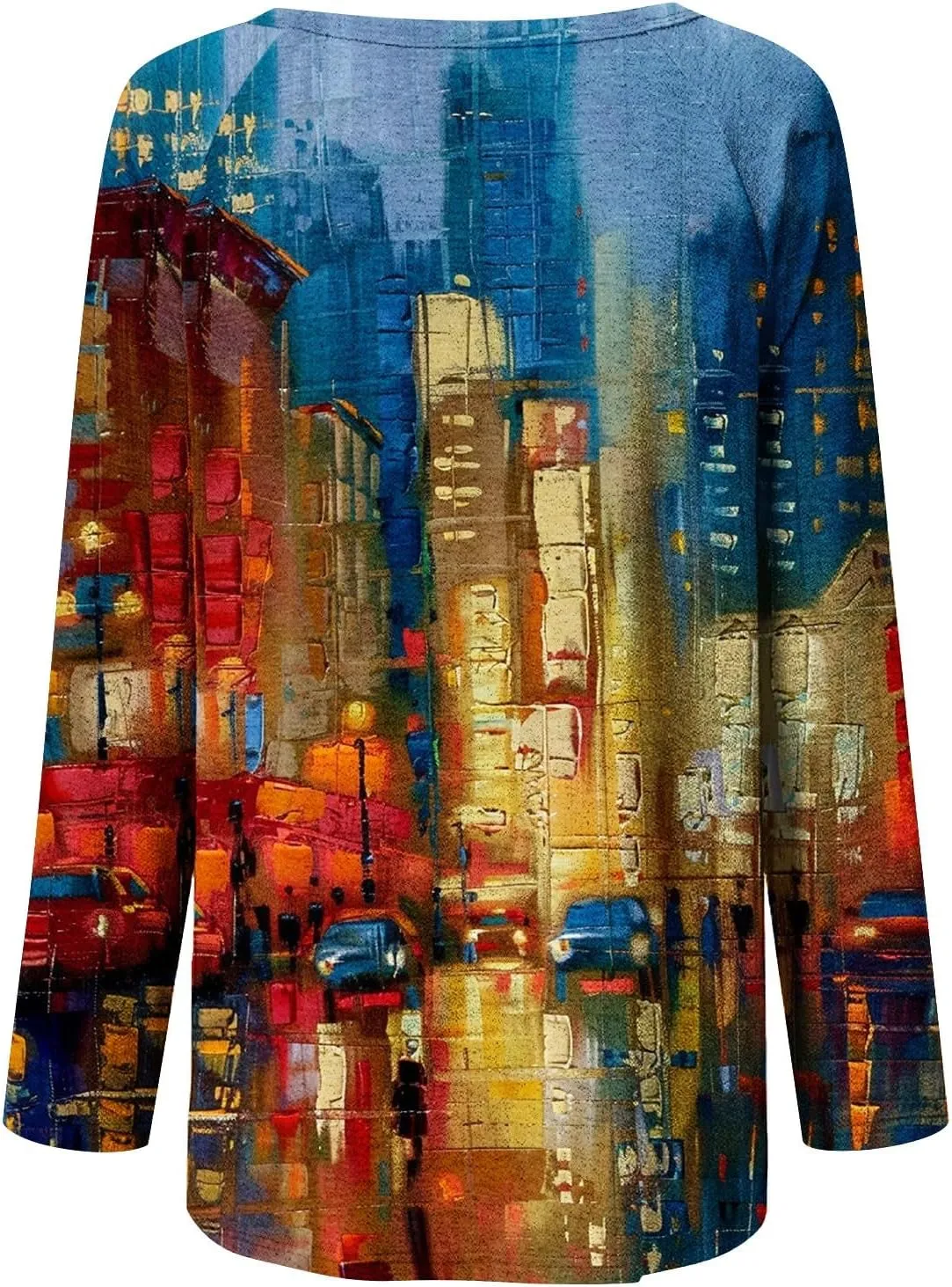 Women's Oversized Graphic Tops Long Sleeve Crewneck Blouses Fashion Tie Dye Print T-shirts Casual Relaxed Fit Tees