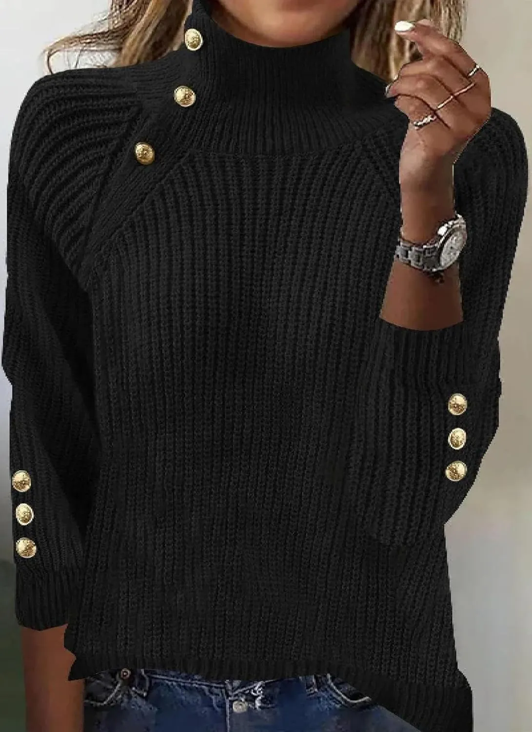 Women's Oversized Turtleneck Chunky Pullover Sweaters Casual Long Sleeve Jumper Winter Slouchy Loose Knit Sweaters
