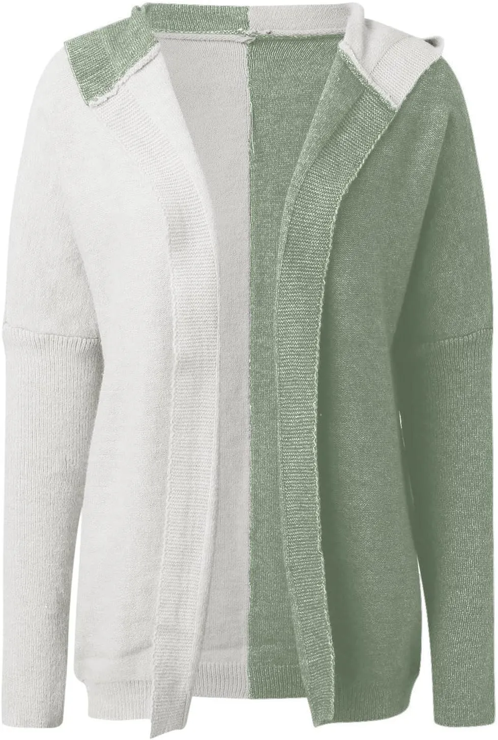 Women's Solid Color Hooded Knitted Sweater Button Down Loose Plus Size Chunky Cardigan Sweater 2024 Winter Outerwear