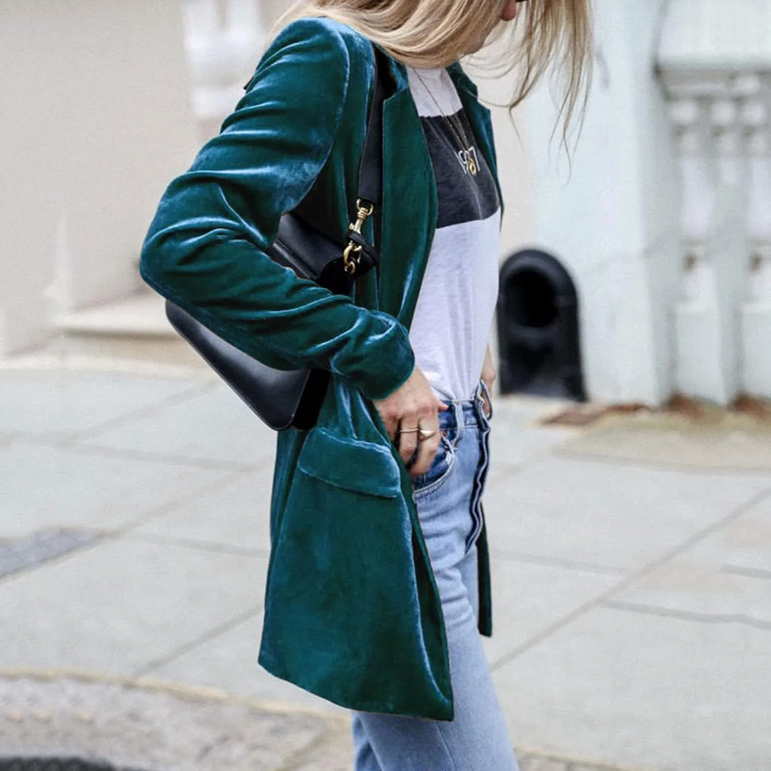 Women's Spring Coat Velvet Loose Elastic Coat Long Outwear Coats Long Casual Coat Business Work Cardigan for Women