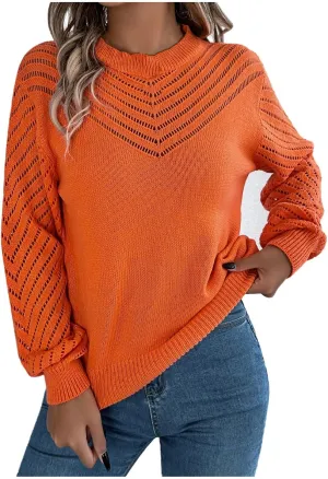 Womens Sweaters Cable Knit V Neck Solid Color Long Sleeve Casual Loose Fit Soft Jumper Tops