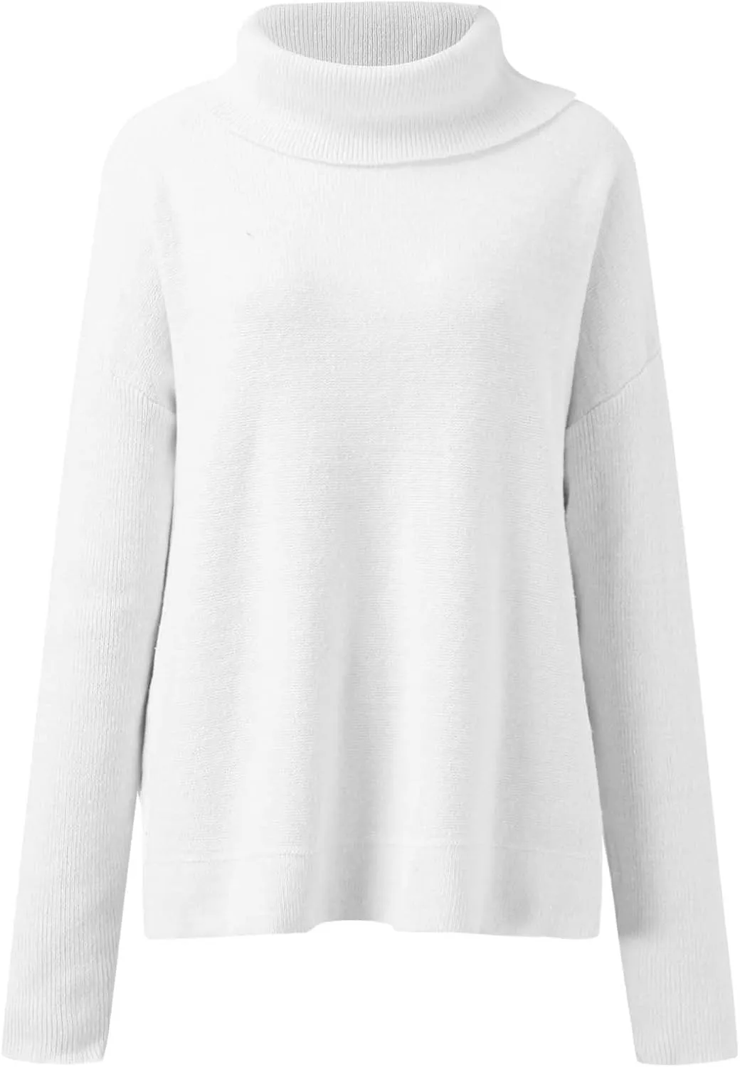 Womens Sweaters Turtleneck Batwing Sleeve Loose Oversized Sweaters Chunky Knitted Pullover Night Pullover College