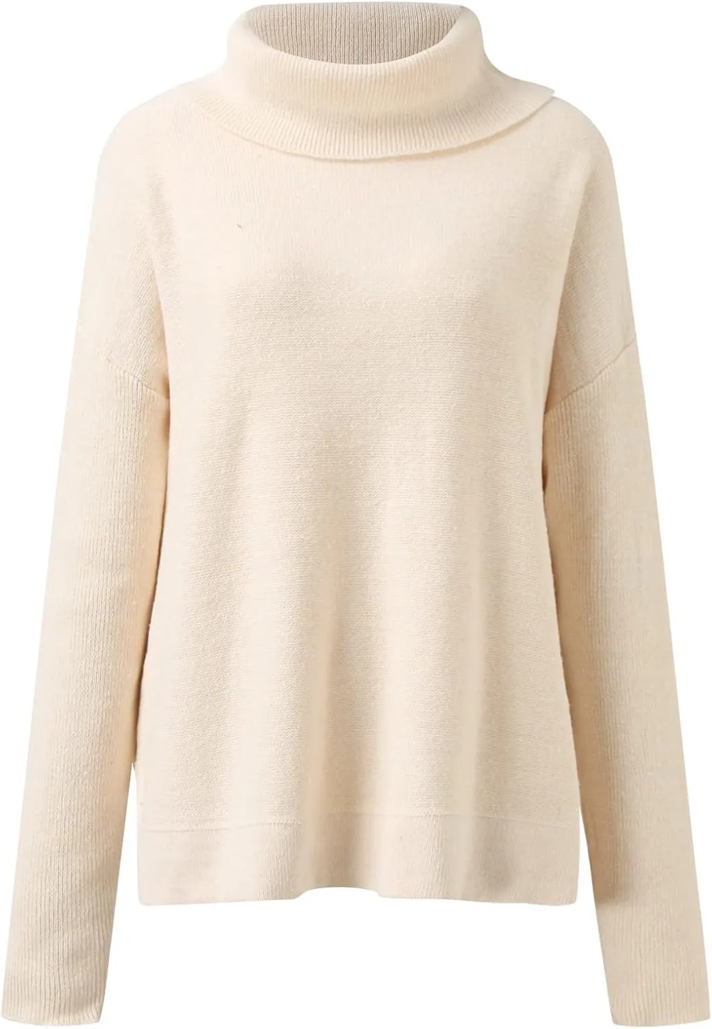 Womens Sweaters Turtleneck Batwing Sleeve Loose Oversized Sweaters Chunky Knitted Pullover Night Pullover College