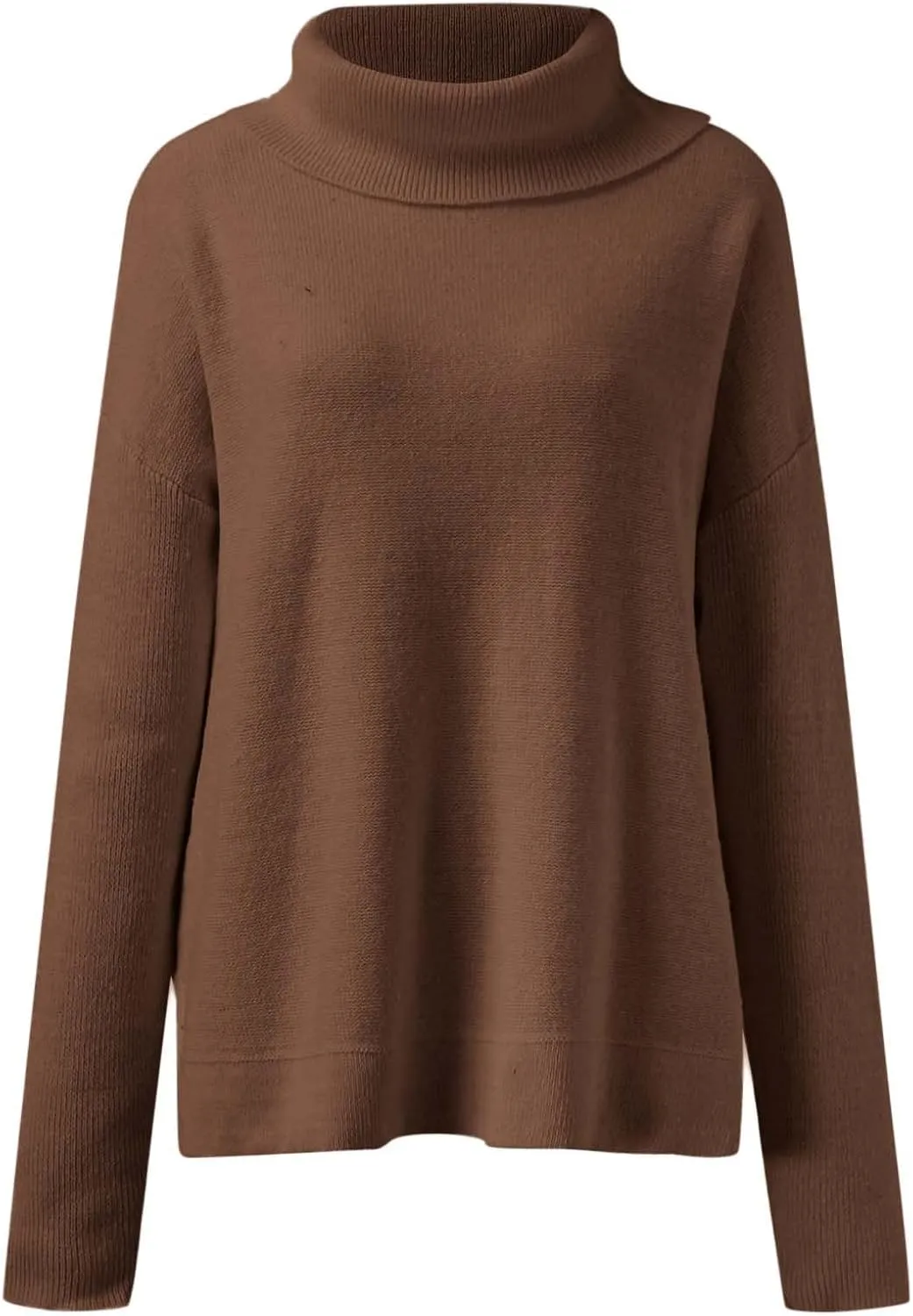 Womens Sweaters Turtleneck Batwing Sleeve Loose Oversized Sweaters Chunky Knitted Pullover Night Pullover College