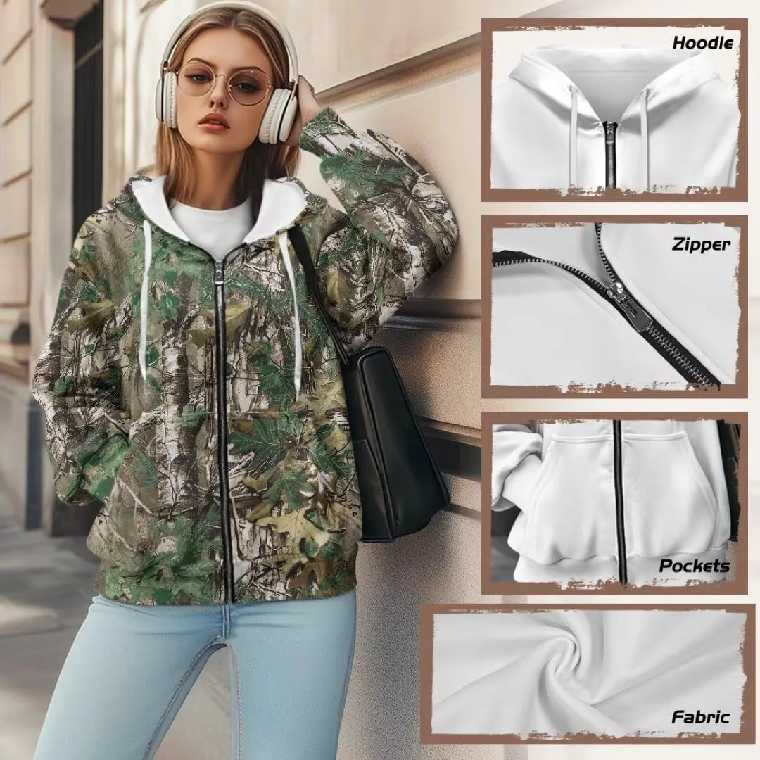 Womens Sweatshirt Zip Up Graphic Hoodies Jacket Lightweight Pullover Hoodie Top Soft Comfy Fall Winter Outfit