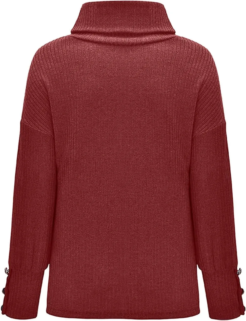 Womens Turtleneck Chunky Pullover Oversized Sweaters Cowl Neck Long Sleeve Winter Slouchy Loose Knit Sweaters Knitwear