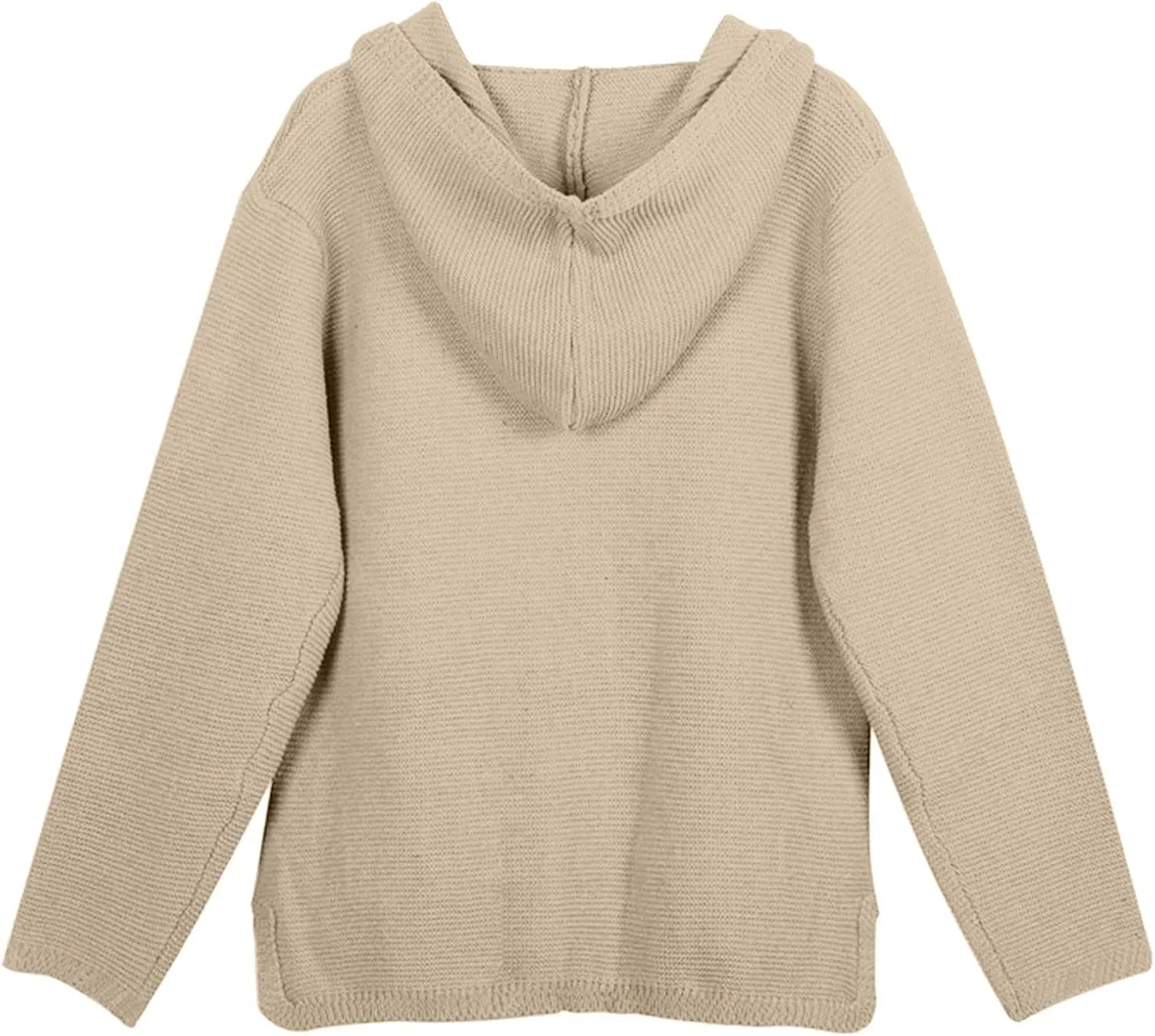 Women's Winter Button Down Soft Hoodies Cardigan Sweater Trendy Long Sleeve Solid Knitted Outwear Coat with Pocket