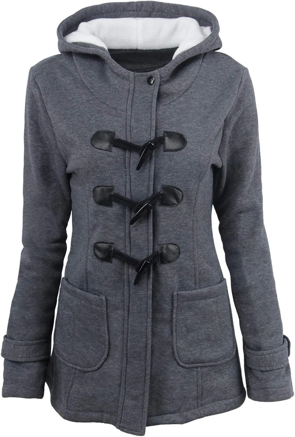 Womens Winter Coats Warm Sherpa Lined Parkas Jackets Thickened Windproof Outwear with Fur Hood Plus Size Puffer Down