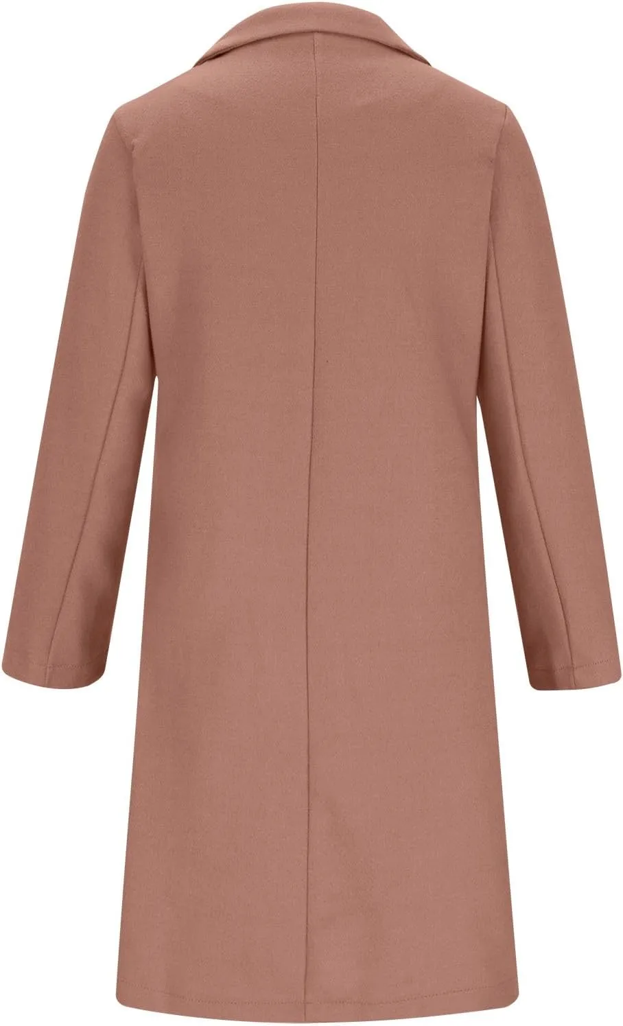 Wool Coats for Women Plus Size Double Breasted Overcoat Casual Double Lapel Pea Coats Winter Jackets with Pockets