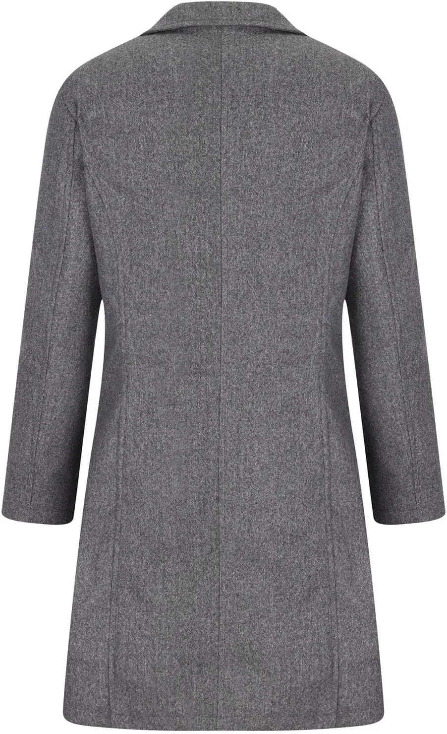 Wool Coats for Women Winter Thicken Wool Blend Pea Coat Stand Collar Single Breasted Casual Trench Coat Overcoat
