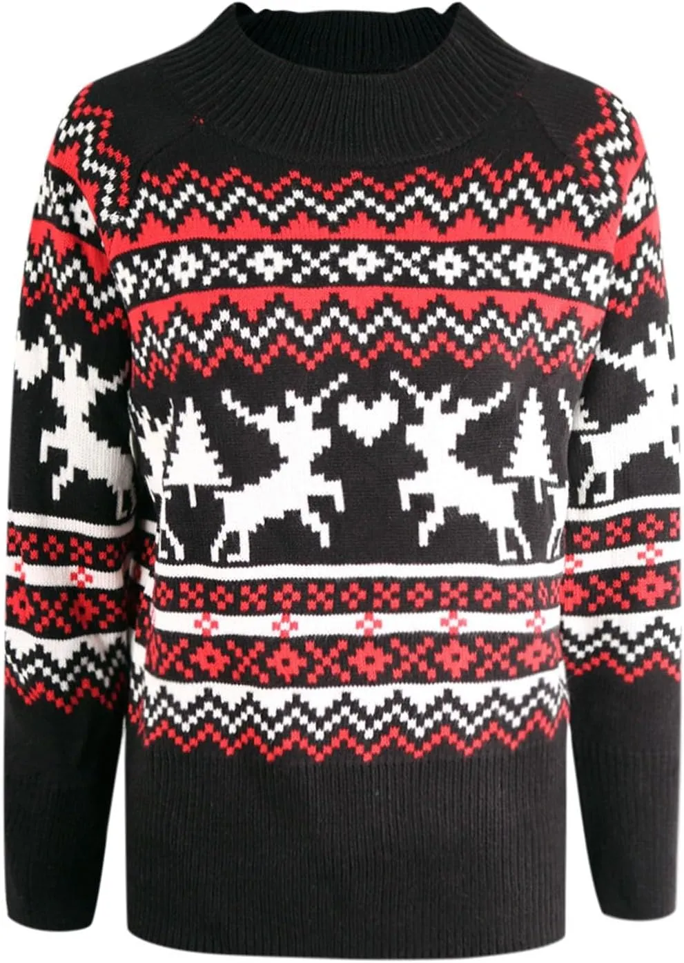 WYTong Women Christmas Sweaters Christmas Tree Knit Sweater Casual Round Neck Lightweight Pullover Funny Xmas Sweaters
