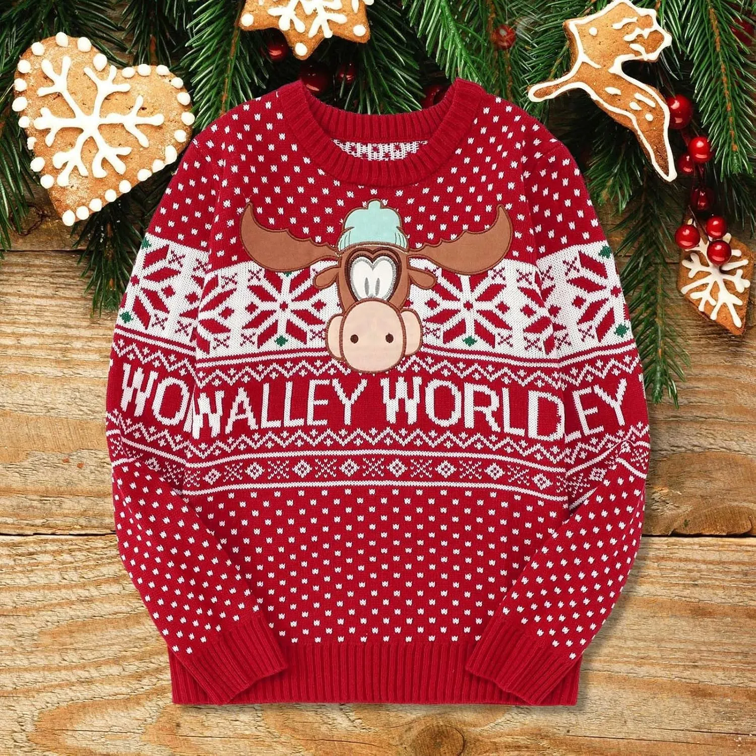 WYTong Women Christmas Sweaters Santa Printed Knitted Sweater Casual Lightweight Pullover Funny Xmas Sweaters