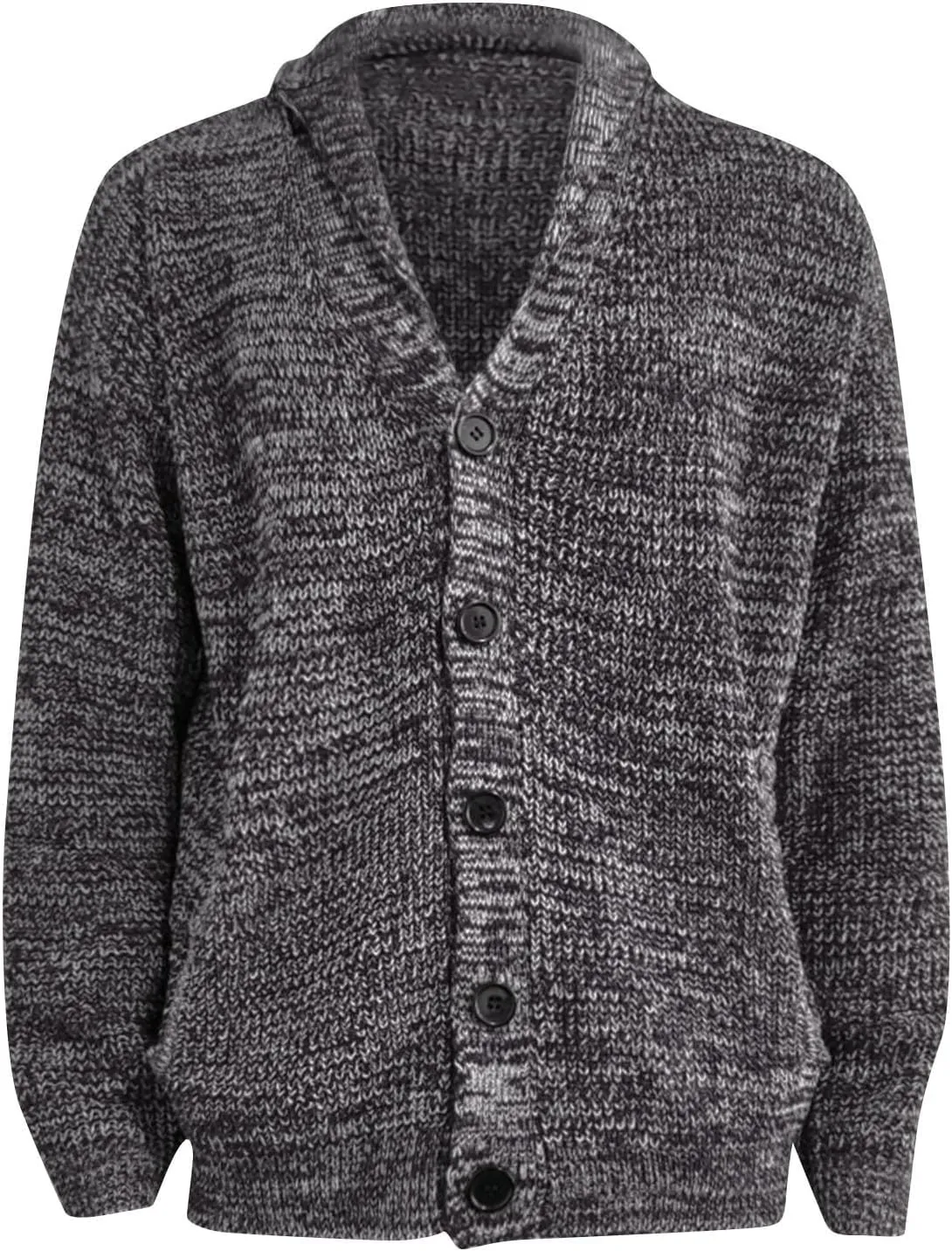 XIAXOGOOL Cardigan Mens Sweater Casual Stylish Shawl Collar Cardigan Cable Knitted Button Up Cardigan Sweaters