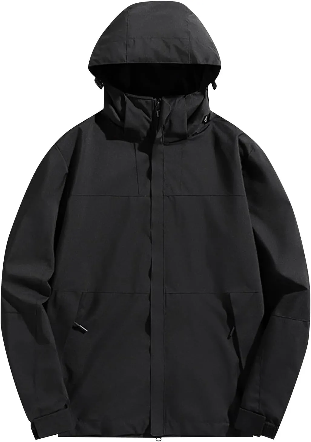 Ymosrh Men's Fashion Windbreaker Jackets Windproof Water Resistant Full Zip Up Outdoor Hiking Fishing Coats, S-6XL