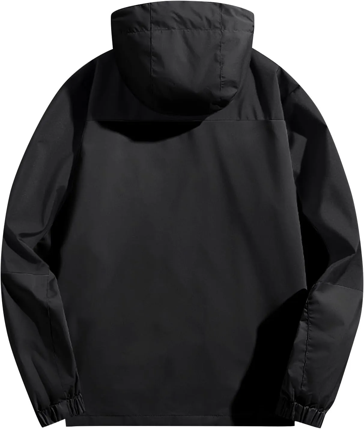 Ymosrh Men's Fashion Windbreaker Jackets Windproof Water Resistant Full Zip Up Outdoor Hiking Fishing Coats, S-6XL