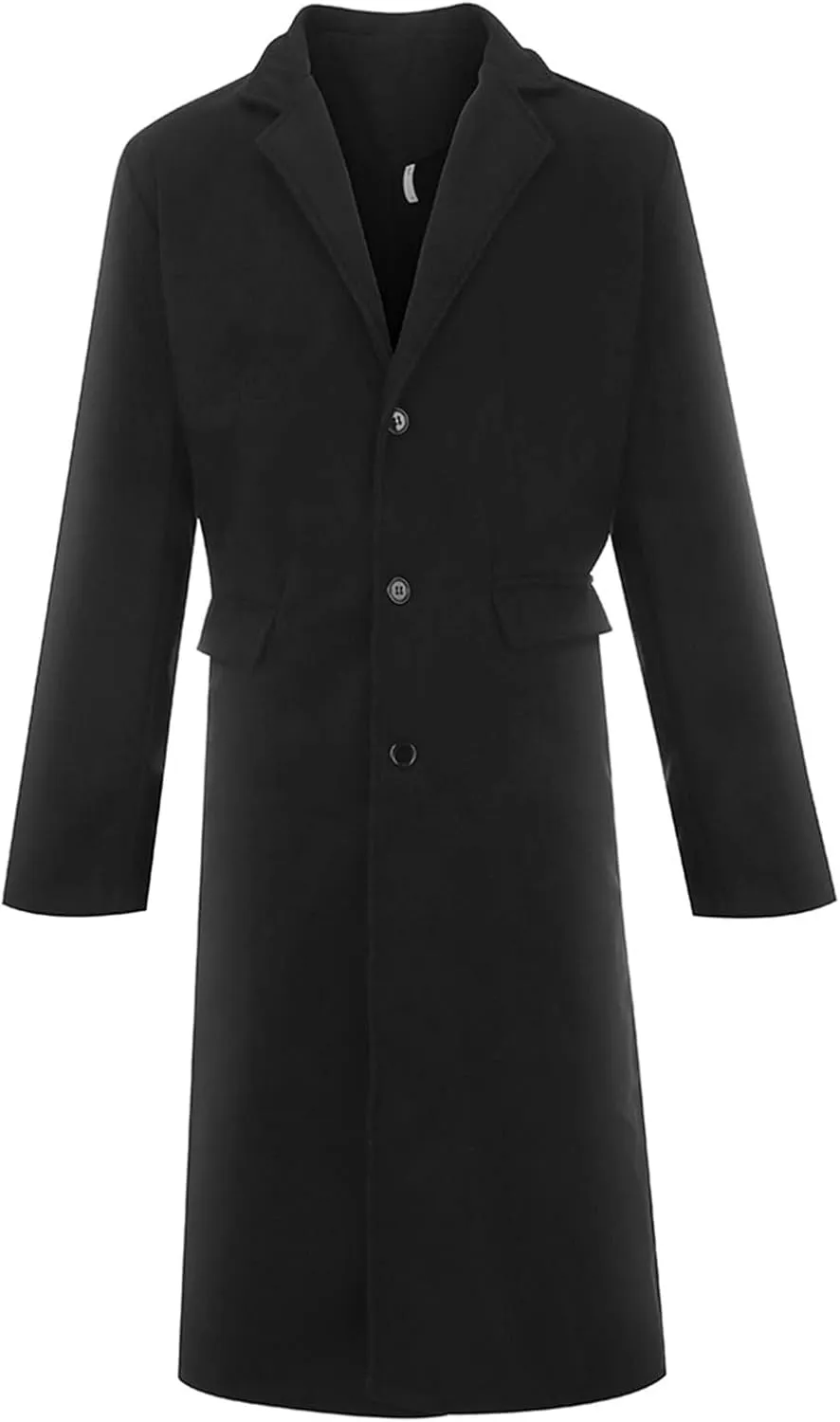 Ymosrh Mens Jackets Casual Stylish British Style Solid Color Long Coat Fashionable Warm Woolen Overcoat Jackets