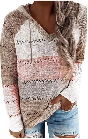 Ymosrh Women's Sweaters Fall 2023 Crewneck Long Sleeve Oversized Fuzzy Knit Chunky Warm Pullover Sweater Top, S-5XL