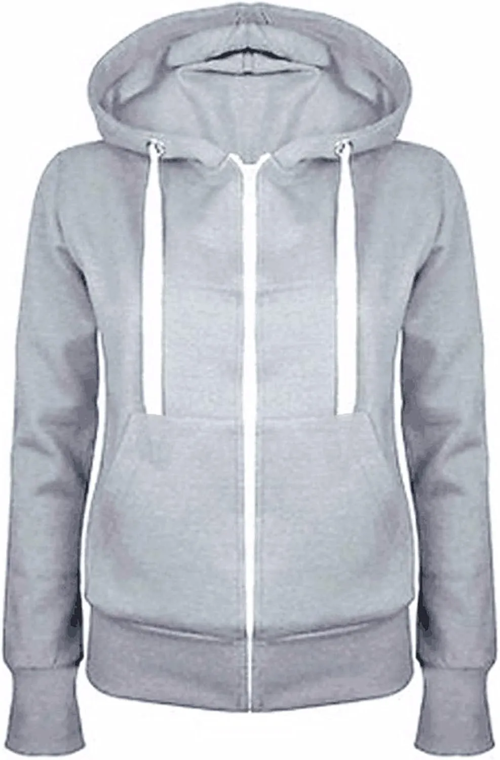 Zip-Up Hoodie Women Casual Sweatshirt Long Sleeve Relaxed Fit Drawstring Comfy Soft Winter Streetwear Layering