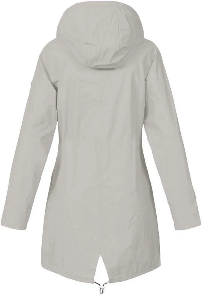 ZYXTIM Women Lightweight Waterproof Raincoat Oversize Utility Pocketed Casual Hooded Raincoat Outerwear Fall Clothes Outfits